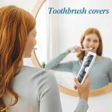 Toothbrush Travel Case - Pattern, Holder And Covers For Toothbrushes, Includes Tongue Scraper Case - 墨樹 - 查看 4