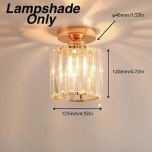 Paralume moderno in vetro cristallo, paralume quadrato/rotondo per lampadario, copertura sostitutiva per plafoniera, elegante paralume in cristallo trasparente per montaggio a filo o decorazione lampadario