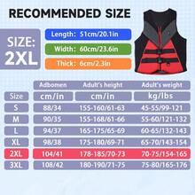 spraesidio 成人水上运动游泳背心 男士户外运动和游泳装备 女士户外钓鱼浮力服 - 黑紅色 - 查看 9