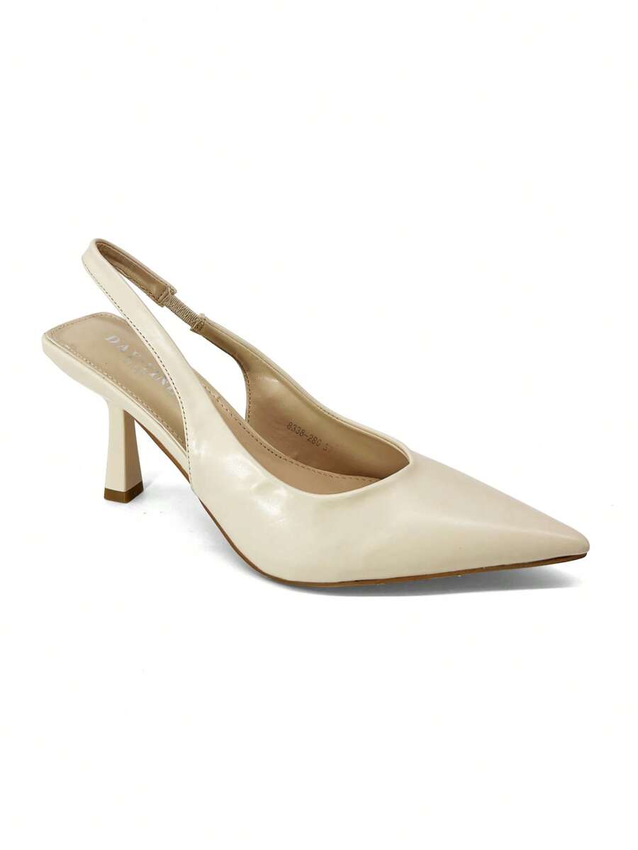 RevReaL Women's Peep Toe High Heels - Elegant And Modern - Beige - View 1