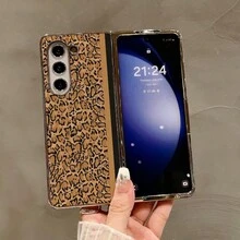 Luxury PU Leather Case, Leather Texture Feel Graphic Dot, Marble, Strip, Heart Print Foldable Mobile Phone Case Compatible With Sam Galaxy Z FLIP FLOP 3 4 5 6 Gold Plated PC Cellphone Protective Shell Design For MOTO RAZR 40 50 60 ULTRA - Đầy màu sắc - Xem 2