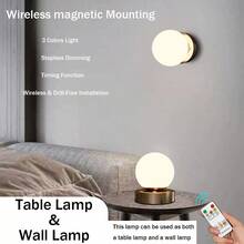 1pc Remoto Control Rechargeable Table Lamp, Magnetic Wall Lamp, Photo Wall Atmosphere Shooting Light,No Wiring, No Punching, No Installation, Wireless Home Background Wall Mural Light, Smart Led Wall Light, Reading Studying Camping Dining Bedroom Night Lihgt - Multi-color light - View 10