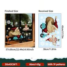 1pc Christmas Window Sticker - Featuring Santa Claus And "Merry Christmas" Text, Suitable For Stores And Homes - Multicolor - View 10