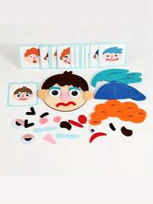 New Stickers, Kindergarten Handmade DIY Toys, Children's Puzzle, Non-Woven Felt Emoticon Patches - Multicolor - View 4