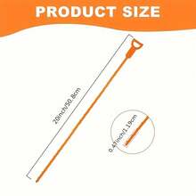 3 PCS Drain Clog Remover, Effective Drain Snake Hair Drain Clog Remover, Ideal Drain Cleaner For Sinks, Showers, And Tubs - Flexible And Durable 20inch Length For Easy Use. - Orange - View 2