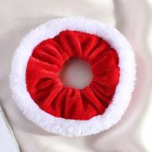 1pc Christmas Intestine Hair Scrunchie, High Elasticity , Fashion Hair Accessory For Girls Party, Red & White Striped With Glitter Decor, Suitable For Holiday Events ,Beauty ,Hair Ties Head Accessories - Multicolor - View 12