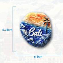 1/2pcs Resin Refrigerator Magnets, Travel Souvenirs Of Indonesia, Bali, Philippines, Nepal, Brunei, Jakarta, Palawan, Manila, Southeast Asia Island Beach Sky Gate Decor For Home, Office, Bedroom - Multicolor - View 19