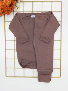 2 Piece Newborn Baby Set Long Sleeve Summer Ribbed Knit / Random - 彩色 - 查看 4