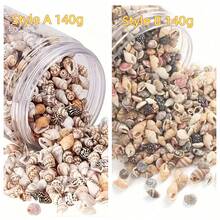 1 盒 140 克鲜艳多彩的天然贝壳 - 非常适合 DIY 珠宝制作、家居装饰、树脂艺术内含物和工艺用品 - 无需电力，是创意项目必备的艺术和工艺品 - 彩色 - 查看 10