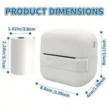 Impresora Térmica Inalámbrica Portátil Mini con 1 Rollo - Impresión Sin Papel Instantánea, Alimentada por USB/Batería para Smartphones/Tabletas/PCs, Compacta y Móvil Ideal Para Recibos, Etiquetas, Fotos, Diarios - Set de Regalo Perfecto (Rosa/Turquesa), Mini Impresora Térmica, Impresora de Fotos para Teléfono, Impresora de Etiquetas Térmicas, Impresora Térmica Portátil, Impresoras y Escáneres, Impresora Fotográfica Portátil para Teléfono, Impresora Portátil para Teléfono, - Rosa (Impresora + 1 Rollo de Papel para Etiquetas) - Ver 5