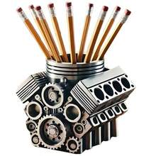 1pc Pen Holder With V8 Engine, Business Card Pencil Holder V6 Engine Model Block Business Card And Pen Holder 3D Printed Car Accessories For Men Desk Organizer - Nhiều màu - Xem 10