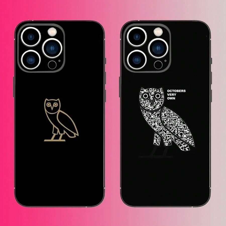 Drake O-OvO OWL Phone Case Covercompatible With  16,15,14,13,12,11,Pro,Max,Plus,Mini,X,XS,XR,8,7,6,S,SE Soft Black Case,Covercompatible With  17 Case,  17 Pro Case,  17 Pro Max Case - z2 - Xem 1