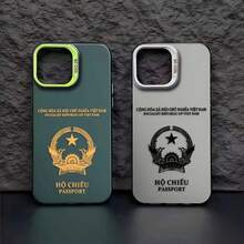 Funda de Teléfono con Patrón de Pasaporte de Vietnam para 17 16e 16 Pro Max 15 14 Plus 13 12 11 Pro, Cubierta Trasera de Silicona a Prueba de Golpes - 5 - Ver 5