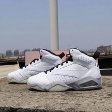 Nike 男款Jordan Lift off 合成皮革 簡約百搭 避震防滑耐磨 中幫 復古籃球鞋 - 白色 - 查看 2