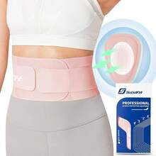 Faja lumbar ultradelgada para mujeres con dolor lumbar, faja lumbar ligera para citica, escoliosis, hernia de disco, faja lumbar transpirable para el hogar, el trabajo y el ejercicio rosa - Rosa - Ver 2