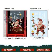 1pc Christmas Window Sticker - Featuring Santa Claus And "Merry Christmas" Text, Suitable For Stores And Homes - Multicolor - View 11