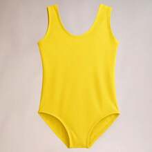 Girls' Leotard Tank Top Uniform Ballet Jazz Gymnastics Colorful 04 To 14 - Yellow - View 2