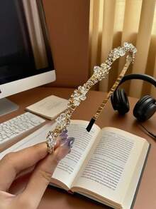 1 buah/6 buah Bando Kristal Berkilau Warna-warni Baru, Hiasan Kepala Ringan dan Elegan untuk Anak Perempuan, Cocok untuk Pesta, Ulang Tahun, Pemakaian Sehari-hari untuk Merapikan Poni, dan Hiasan Rambut. - Kristal berlian imitasi berbentuk S multiwarna - View 5