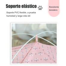 Tienda De Campana Plegable Para Gatos Perros Color Rosa tienda plegable para mascotas color rosa carpa cama transporte facil resistente materiales transpirables ventilacion ventanas malla ideal para gatos perros pequenos viajes acampada casa nursery plegable y lavable envio rapido garantia - Rosa - Ver 8