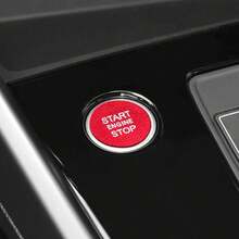 Car Engine Start Button Sticker Compatible With Audi A3 8Y S3 RS3 Sportback 2021-2025 For Alcantara Key Ignition Button Trim Interior Molding Accessories (Suede Red) - 絨面紅 - 查看 7