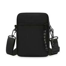 Alwy Crossbody Bag Shoulder Bag Men's Women's Anti-Theft Fanny Pack Unisex Crossbody Cell Phone And Document Holder Adjustable Strap Day To Day Trip Travel Show Festival - 黑色 - 查看 1