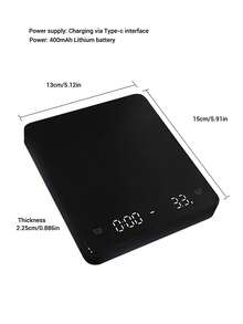 SEAGO 1个LED咖啡秤，智能手动滴滤咖啡电子秤，专业咖啡电子秤，功能升级，新增自动定时冲泡模式，TYPE-C快充，自动定时电子秤，厨房电子秤，烘焙电子秤，计时和称重双显示，四角防滑垫设计，稳定防滑咖啡秤，计时秤，3kg/0.1g厨房电子秤，食品秤，数字秤，厨房烘焙烹饪测量工具 - 彩色 - 查看 6