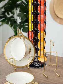 Exzact 旋转咖啡胶囊架，非官方胶囊储存节省空间的收纳盒，适用于厨房和办公室，是圣诞节和情人节的完美礼物——咖啡爱好者、忙碌的专业人士、居家妈妈