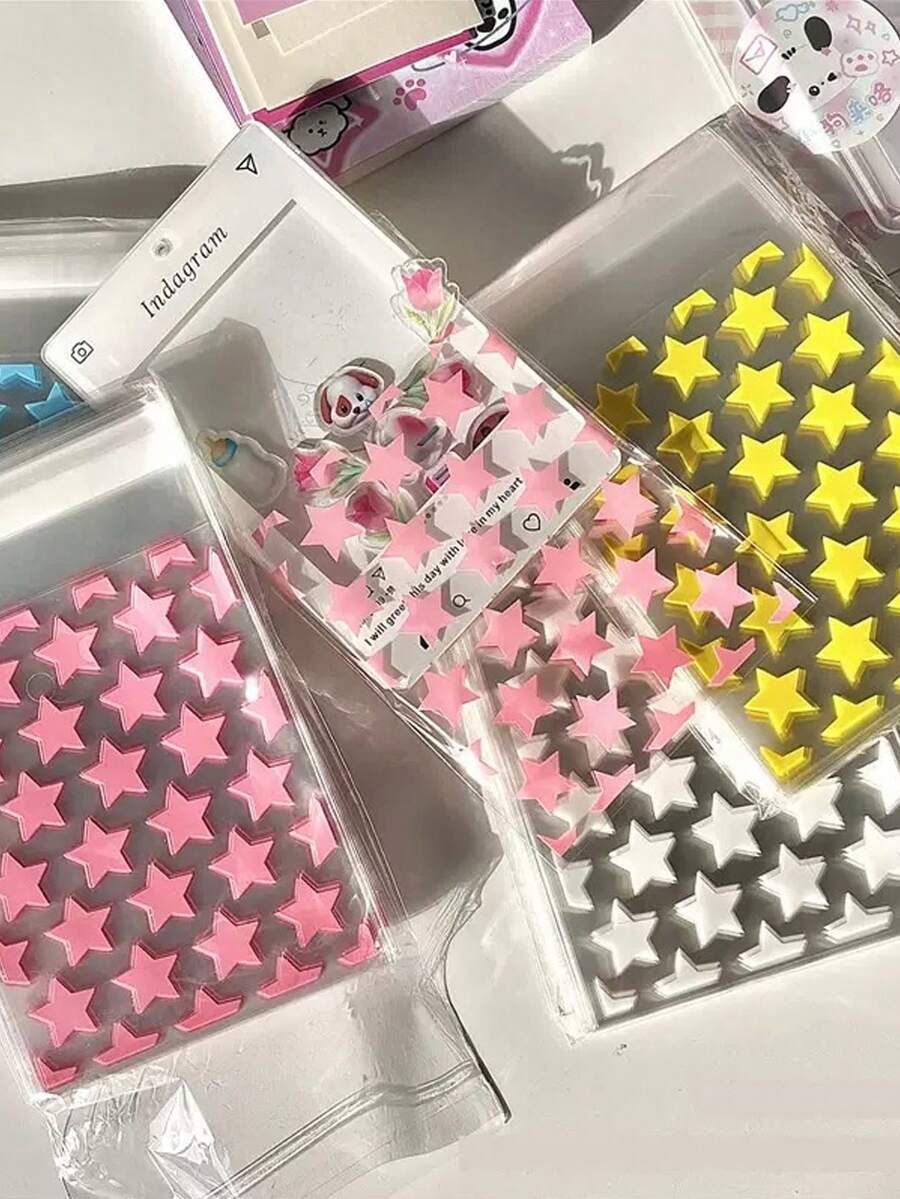 50-Pack Self-Adhesive Plastic Bags With Heart Pattern, Stain Resistant, Disposable, Multipurpose - For Gift Packaging, Party Favors & More - Ideal For Weddings, Birthdays & Celebrations - Perfect Gift For Crafters & Party Planners - Multicolor - View 1