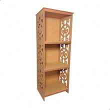 90cm MDF Glass Shelf With Arabesques | Sweets Table Wedding Party Decoration Buffet - Màu nâu  Mocha - Xem 7