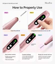 PC90G Cheap 20000RPM Portable Rechargeable Nail Drill For Nail Designs,Christmas Gifts - 粉色 - 查看 4