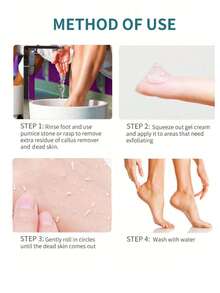 1 Pc Foot Soak Callus Remover Gel Extra Strength Callus Remover Gel Foot Soak With Epsom Salts For Calluses, Dry Cracked Heels,Odor - Pedicure For Tired Feet - Nhiều màu - Xem 9