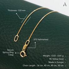 Allure Women 9 Ct Yellow Gold Chain Necklace - 45cm - View 5