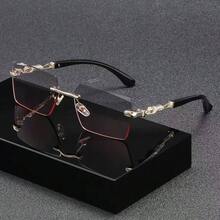 1 pièce Lunettes de mode sans monture rétro, lunettes décoratives classiques polyvalentes de mode - Multicolore - Voir 7