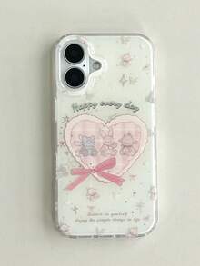 1pc Cute Lolita Style Rabbit Pattern Phone Case, Elegant Girl Shockproof Protective Cover, Suitable For IPhone17/IPhone17 ProMax/IPhone16 Pro Max/IPhone15 Pro/IPhone14/IPhone13/12/11, Can Be Given As Gift To Family, Friends, Siblings, Or Partner - Multicolor - View 5
