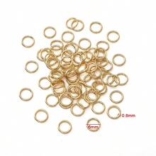 60pcs 4-10mm Stainless Steel Open Jump Rings, Gold Color, Suitable For DIY Jewelry Making, Necklaces, Bracelets, Small Business Supplies - Durable, Easy To Use, Versatile, Long-Lasting - Golden - View 10