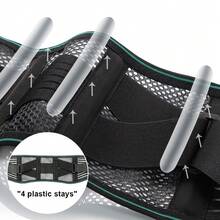 1 件背部支撑带 - 可调节腰部支撑，适合女性、男性、办公室、家庭 - 透气、舒适，非常适合工作、久坐和日常使用 - 彩色 - 查看 5