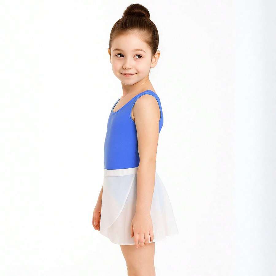 Girls' Leotard Tank Top Uniform Ballet Jazz Gymnastics Colorful 04 To 14 - Biru - View 1