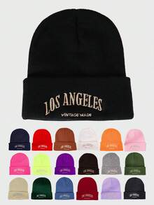 1 件 Y2K 风格时尚纯色针织帽，多用途保暖冬季便帽，适合街头、派对、户外活动、秋冬季服装 - 針織帽 - 查看 12