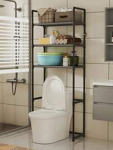 1 pezzo Scaffale nero a 3 ripiani per il bagno, portaoggetti sospeso per lavatrice e asciugatrice, organizer verticale per la lavanderia, adatto sopra il water, la lavatrice e l'asciugatrice, scaffale multifunzione salvaspazio (balcone/lavanderia) - Scaffale a più livelli dal pavimento al soffitto, struttura in metallo robusta, organizer salvaspazio per bagno per shampoo, sapone e prodotti per l'igiene, accessori per il bagno, strumenti per il bagno - Multicolore - Visualizzare 9