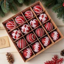 16 buc Globuri Decorative de Crăciun Agățate, Creative de Înaltă Calitate, Potrivite în Speciale pentru Decorarea Bradului de Crăciun, Atmosferă Festivă, Decorațiuni de Sărbători, Decorațiuni de Petrecere, Globuri Elegante de Sărbători, Globuri Decorative Agățate, Decorațiuni de Sărbători de Lux, Decorațiuni Ușoare, Decorațiuni de Brad, Cumpărători de Sărbători, Planificatori de Petreceri