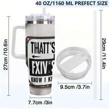 40oz That's What Fixin Stuff Know I Tumbler, Double Wall Vacuum Insulated Travel Mug, Spill Proof Lid, Gift For Dad, Mom, Ideal For Christmas, Mother's Day, Birthday Gift, Perfect As A Halloween Gift, Coffee Cup - White - View 4