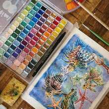 60-98色仿珍珠水粉颜料，我的新艺术迷！非常适合中国画、书法和DIY手工。绝对必备！ - 彩色 - 查看 5