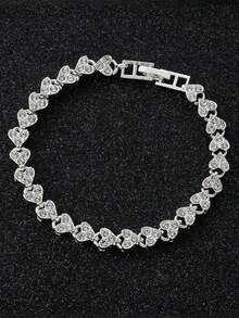 1pc Fashionable Sparkly Unisex Bracelet, Suitable For Valentine's Day, Wedding, Dating, Couples Gift, Daily Wear - 彩色 - 查看 6