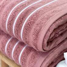 Wave Bath Towel Combed Yarn 80x150 Pink - Multicolor - View 3