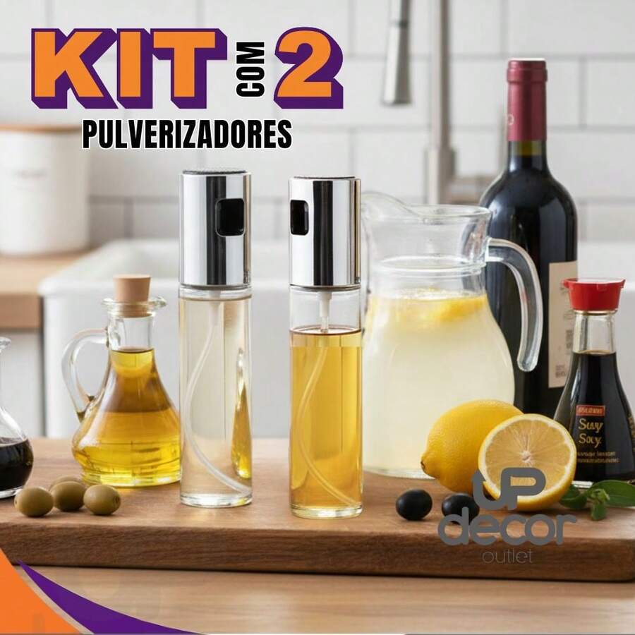 Kit Of 2 Multipurpose Olive Oil/Vinegar Sprayers – Practical Kitchen - 套件 2 - 銀色 - 查看 1