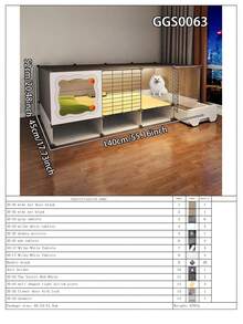 Small Dog Cage With Potty, Indoor Home Use Small Dog Villa, Small Pet Cage - Multicolor - View 16