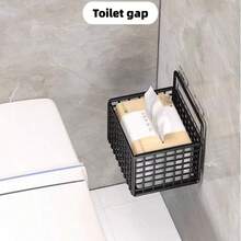 1/2pcs Narrow Grid Rack, Narrow Grid Storage Rack, Slim Gap Drain Grid, Fine Mesh Storage Net, Multi-Function Hollow Storage Net, For Kitchen Gap, Narrow Countertop Storage, Storing Condiments, Utensils, Cleaning Tools, Bathroom Storage For Toiletries, Skincare, Shower Items, Hollow Drain Anti-Moisture - Black - View 9