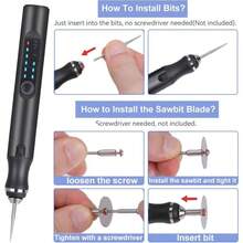 USB Rechargeable Custom Engraving Pen, Cordless Portable Tool For Metal Wood Glass And Plastic Electric Engraving Pen Kit Engraving Tool For Beginners - Butterfly - View 3