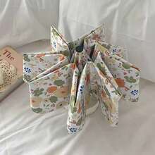 مظلة بطبعة زهور صغيرة باللون الأصفر الأخضر، مظلة بزهور الأقحوان اليابانية، مظلة متعددة الاستخدام للأيام الشمسية والممطرة، حماية من الأشعة فوق البنفسجية، مظلة قابلة للطي وللحمل