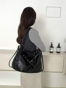 2025 Jesień/Zima Nowa Modna Prosta Torba na Ramię, Plecak o Dużej Pojemności, Vintage Torba na Ramię z Dwoma Ramionami